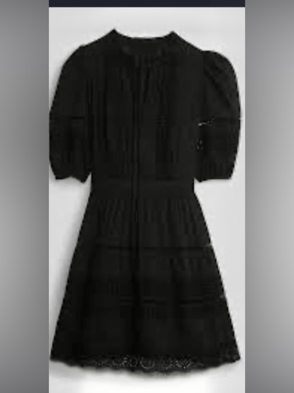 Gap Puff Sleeve Lace Dress – Size Medium Tall – Black